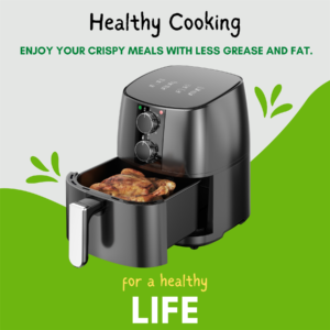 Domestic King Air Fryer 4L Digital Free Recipe Book - Image 3