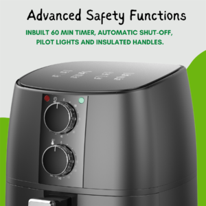 Domestic King Air Fryer 4L Digital Free Recipe Book - Image 4